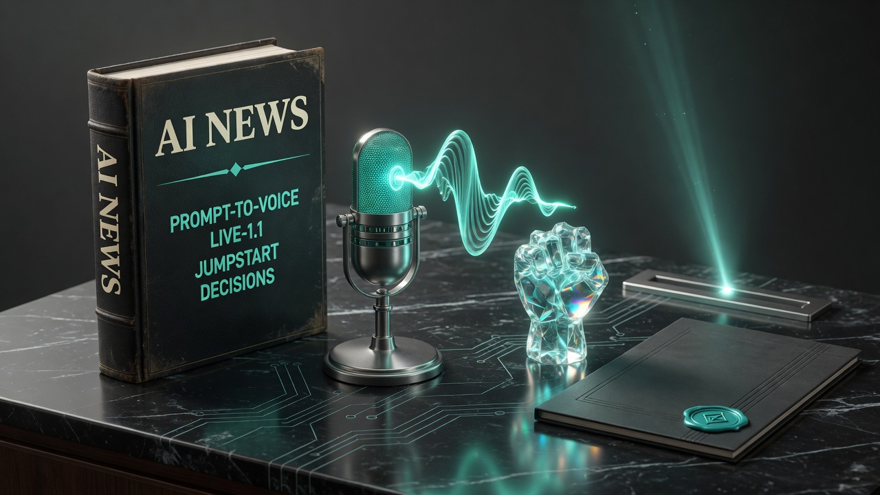 AI News digest — Prompt-to-voice, Live-1.1, JumpStart, Decisions