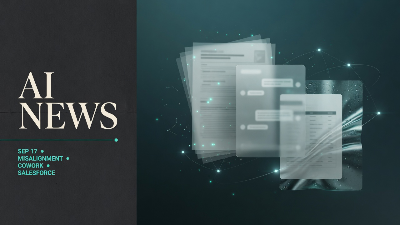 AI News digest — Misalignment, Cowork, Salesforce
