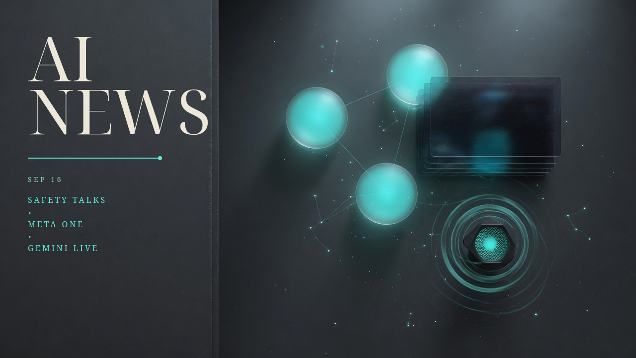AI News digest — Safety talks, Meta One, Gemini Live