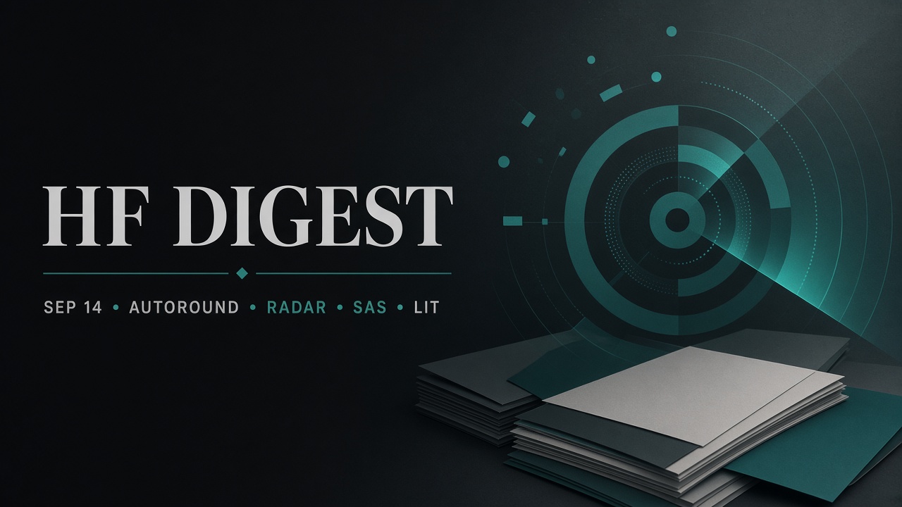 Hugging Face Daily Digest — AutoRound, Radar, SAS, and LIT