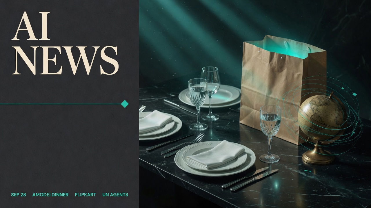 AI News digest — Amodei dinner, Flipkart, UN agents