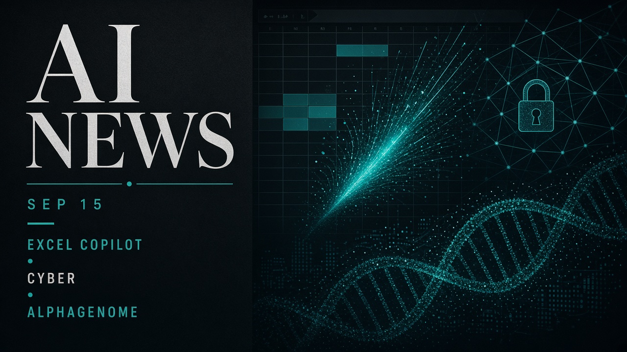 AI News digest — Excel COPILOT, cyber deprecation, AlphaGenome
