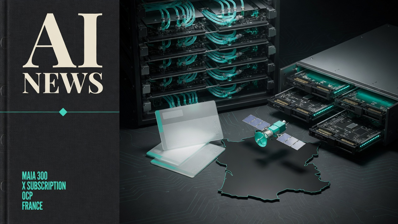 AI News digest — Maia 300, X Subscription, OCP, France