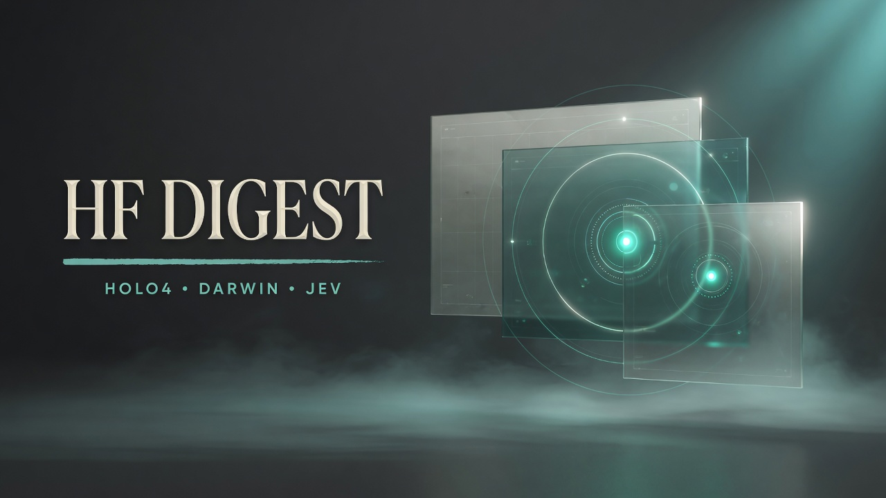 Hugging Face Daily Digest — Holo4, Darwin, JEV
