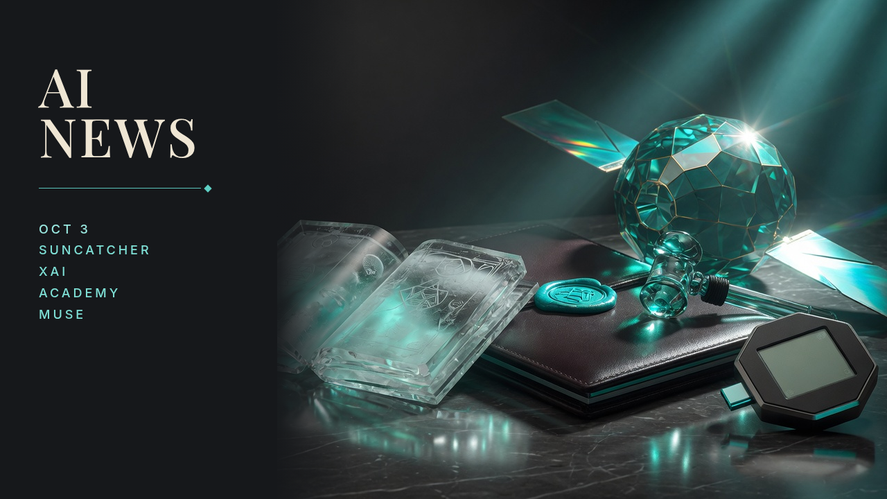 AI News digest — Suncatcher, xAI, Academy, Muse